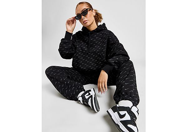 Nike Extra oversized hoodie met print voor dames Sportswear Phoenix Fleece Black- Dames Black