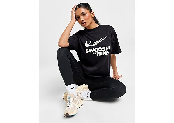Nike Sportswear Swoosh Short-Sleeve T-Shirt BLACK- Dames BLACK