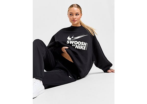 Nike Oversized fleeceshirt met ronde hals voor dames Sportswear Black- Dames Black