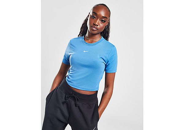 Nike Essential Slim Crop Top Blue- Dames Blue