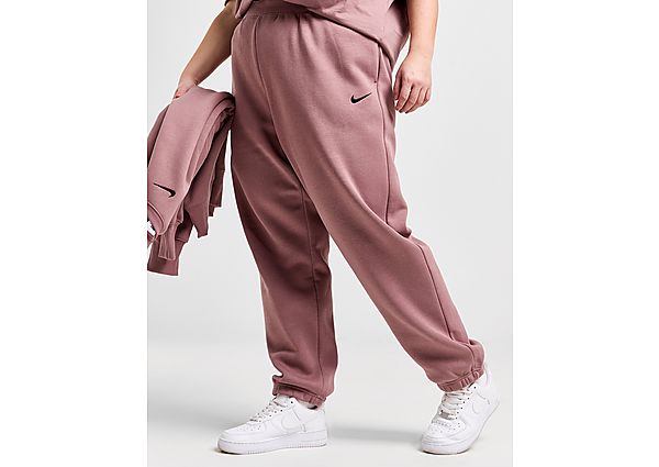 Nike Oversized joggingbroek met hoge taille voor dames (Plus Size) Sportswear Phoenix Fleece Pink- Dames Pink