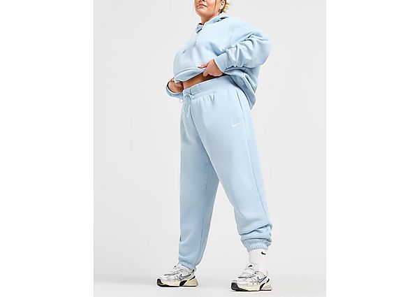 Nike Oversized joggingbroek met hoge taille voor dames (Plus Size) Sportswear Phoenix Fleece Blue- Dames Blue