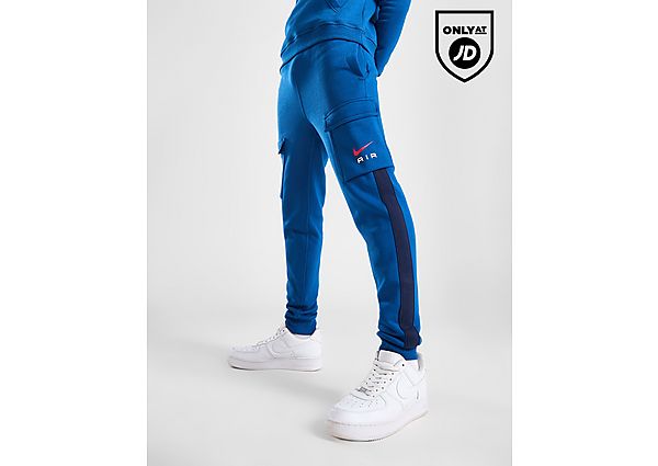 Nike Air Swoosh Fleece Cargo Joggers Junior BLUE