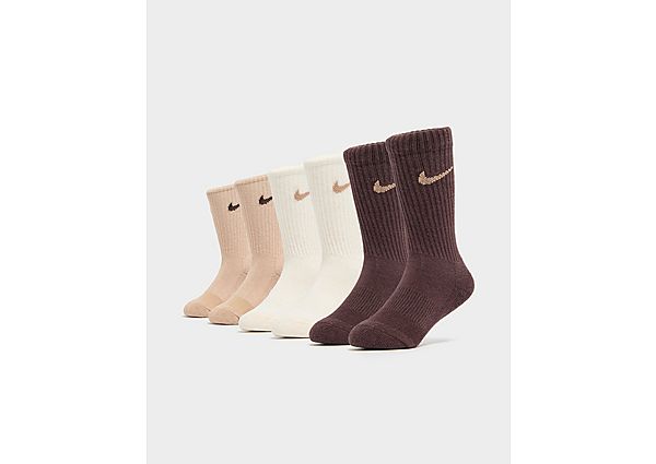 Nike 6-Pack Crew Socks Children - Mens, Brown