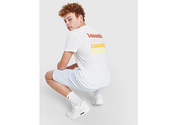 Lacoste Back Stack Logo T-Shirt Junior White