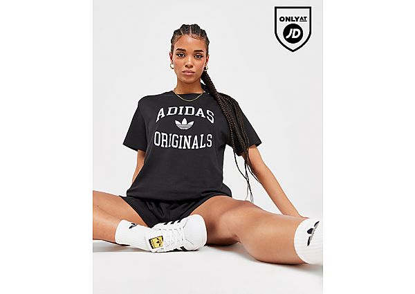 Adidas Originals Varsity T-Shirt Black- Dames Black