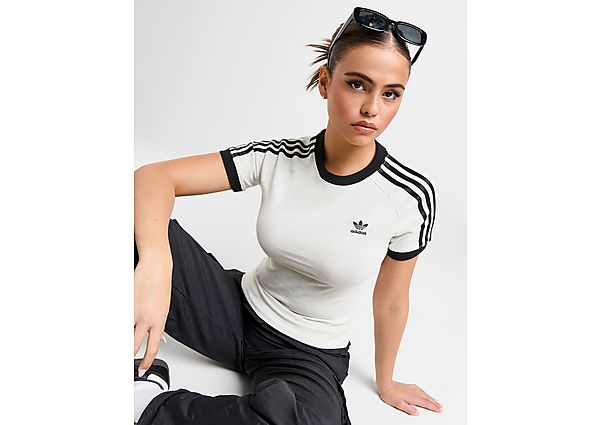 Adidas Originals 3-Stripes Slim T-Shirt White- Dames White