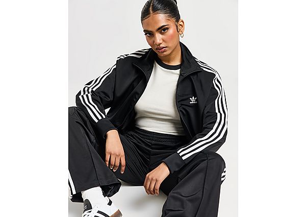 Adidas Originals Oversized Firebird Track Top Black- Dames Black