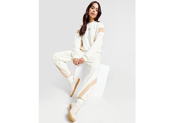 Adidas Panel Crew Tracksuit Off White- Dames Off White