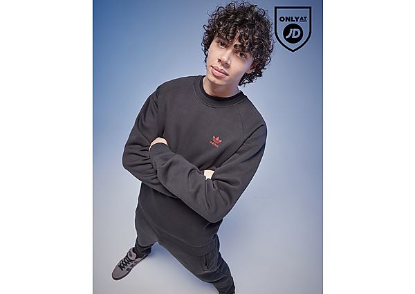 Adidas Originals Trefoil Essential Crew Sweater Heren Black- Heren Black