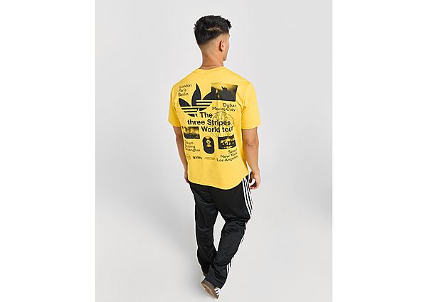 Adidas Originals World Tour T-Shirt Yellow- Heren Yellow