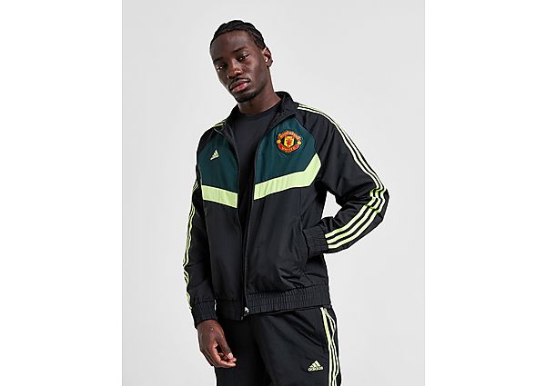 Adidas Manchester United FC Woven Track Top Black Green Night Pulse Lime- Heren Black Green Night Pulse Lime