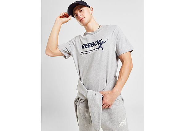 Reebok Tennic Graphic T-Shirt Grey- Heren Grey