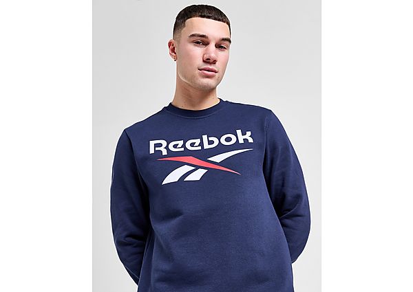 Reebok Large Logo Crew Sweatshirt Vector Navy- Heren Vector Navy