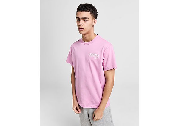 Reebok Stack Logo T-Shirt Pink- Heren Pink