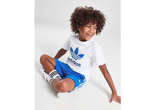 Adidas Originals Trefoil T-Shirt Shorts Set Children White