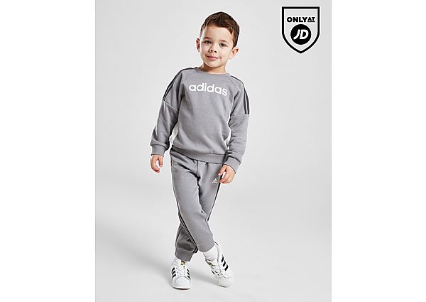 Adidas Linear Crew Tracksuit Infant Grey