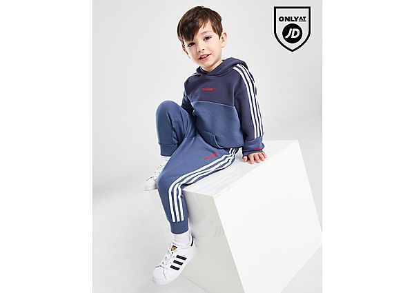 Adidas Originals Colour Block Overhead Trefoil Tracksuit Infant Navy