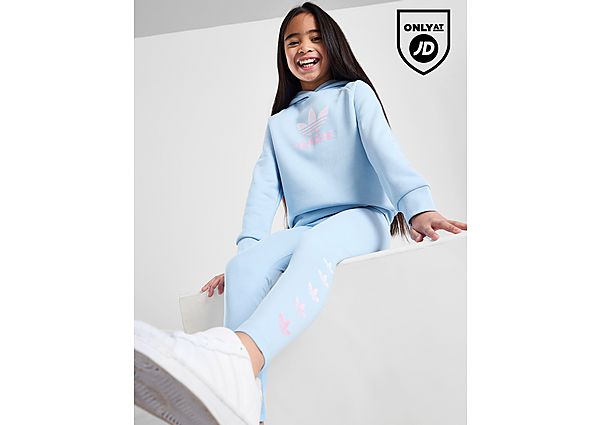 Adidas Originals Repeat Trefoil Hoodie Leggings Set Children Blue