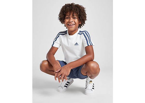 Adidas Badge of Sport Logo T-Shirt Shorts Set Children White