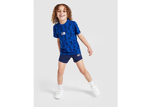 Adidas Mickey Mouse 100 T-Shirt Shorts Set Children Blue