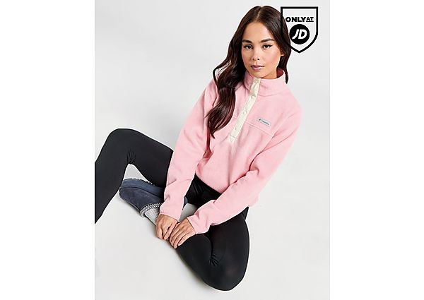 Columbia Benton Springs Pullover Fleece Top Pink- Dames Pink