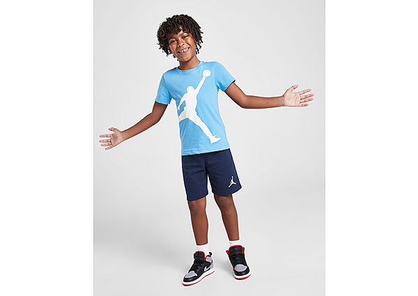 Jordan Jump T-Shirt Shorts Set Children Blue