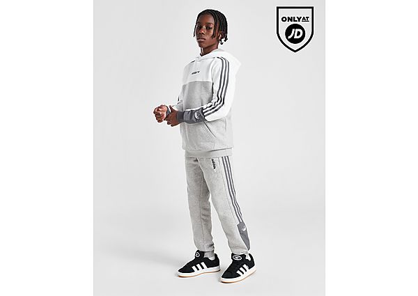 Adidas Originals Itasca Colour Block Fleece Hoodie Junior Grey