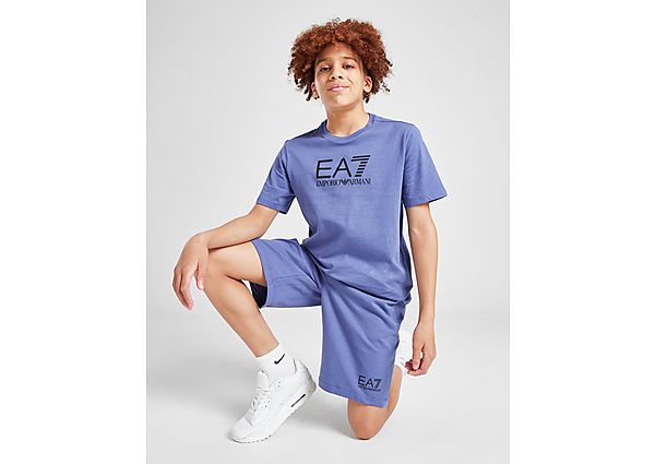 Emporio Ar i EA7 T-Shirt Shorts Set Junior Blue