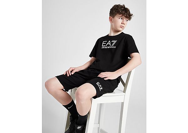 Emporio Ar i EA7 T-Shirt Shorts Set Junior Black