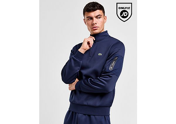 Lacoste Poly Pocket 1 2 Zip Sweatshirt Navy- Heren Navy