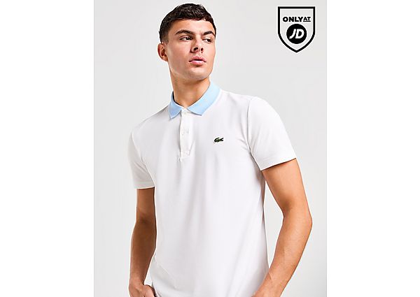 Lacoste Contrast Collar Polo Shirt White- Heren White