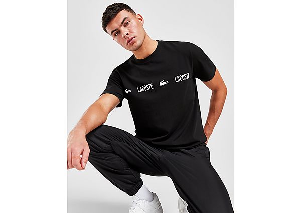 Lacoste Repeat Logo T-Shirt Black- Heren Black