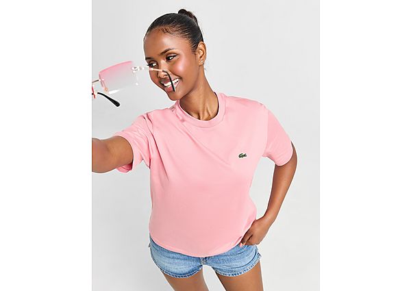 Lacoste Small Logo T-Shirt Pink- Dames Pink
