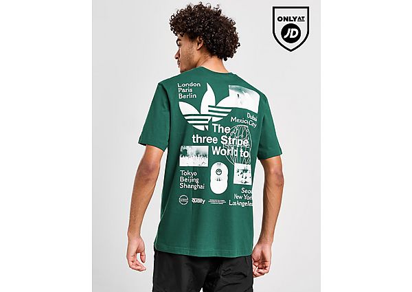 Adidas Originals World Tour T-Shirt Green- Heren Green