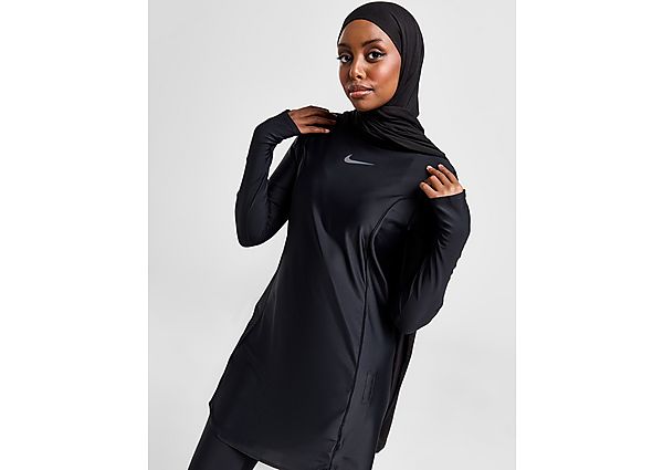 Nike Long Sleeve Swim Tunic Black- Dames Black