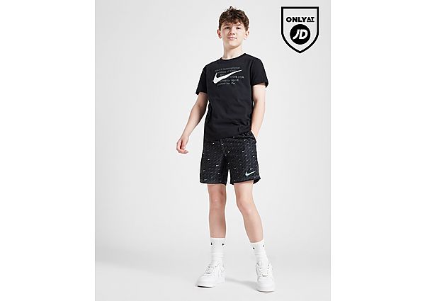 Nike All Over Print Swim Shorts Junior Black Kind Black