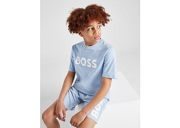 Boss Large Logo T-Shirt Junior Blue