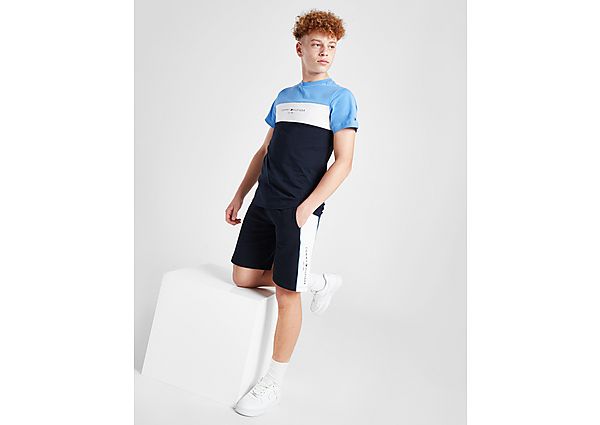 Tommy Hilfiger Colour Block T-Shirt Shorts Set Junior Navy