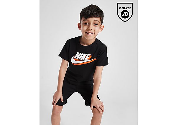 Nike Multi Futura T-Shirt Shorts Set Children Black Kind Black
