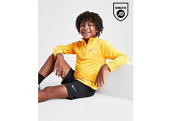 Nike Pacer 1 4 Zip Top Shorts Set Children Orange