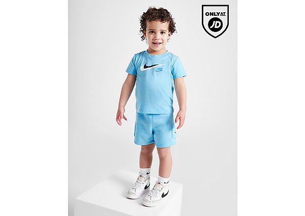 Nike Double Swoosh T-Shirt Shorts Set Infant Blue