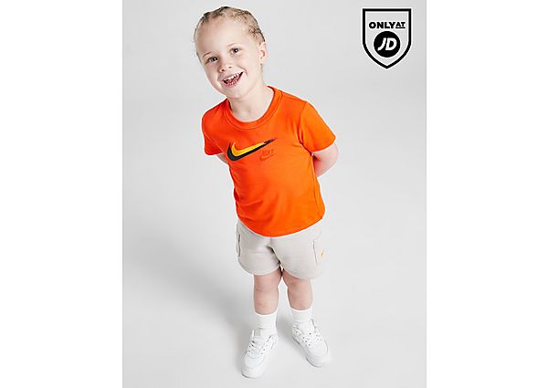 Nike Double Swoosh T-Shirt Shorts Set Infant Orange