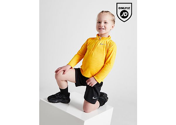Nike Pacer 1 4 Zip Top Shorts Set Infant Orange