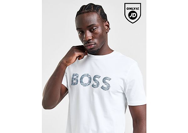 Boss Space Logo T-Shirt White- Heren White
