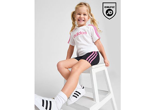 Adidas Linear T-Shirt Shorts Set Kids White