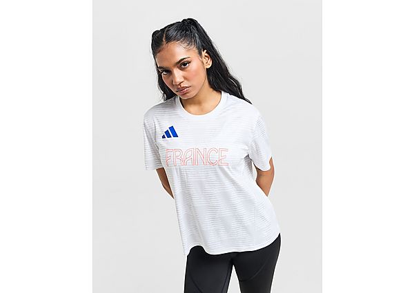 Adidas Team France Training T-Shirt White- Dames White
