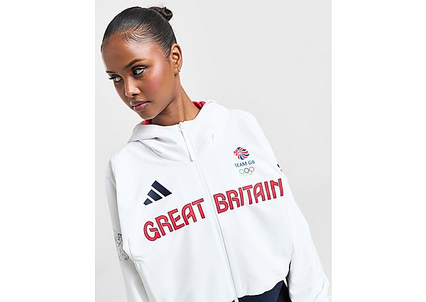 Adidas Team GB Paris Olympics Jacket White- Dames White