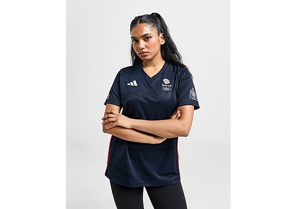 Adidas Team GB Football Shirt Dames Legend Ink- Dames Legend Ink