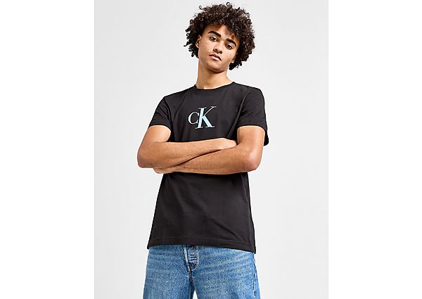 Calvin Klein Centre CK Logo T-Shirt Black- Heren Black